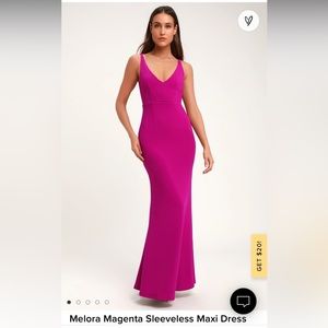 NWT Melora Magenta Sleeveless Maxi Dress